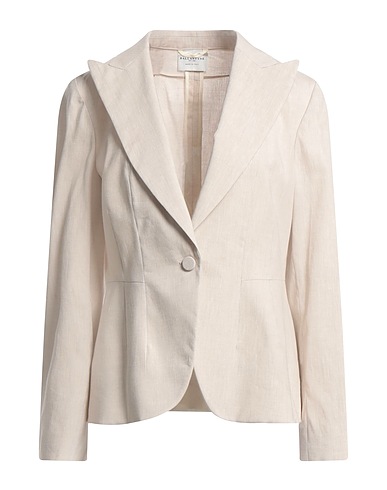 BALLANTYNE Blazer Light grey 53% Linen, 45% Cotton, 2% Elastane
