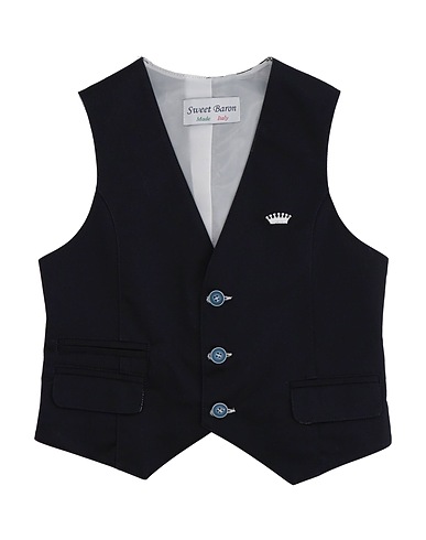 SWEET BARON Suit vest Midnight blue 96% Cotton, 4% Elastane