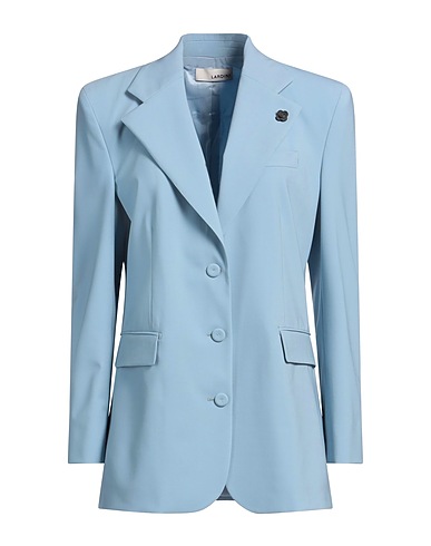 LARDINI Blazer Sky blue 96% Wool, 4% Elastane