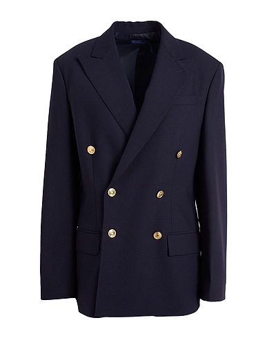 POLO RALPH LAUREN Blazer DOUBLE-BREASTED STRETCH WOOL BLAZER
 Midnight blue 97% Wool, 3% Elastane