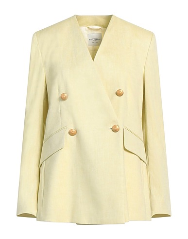 BALLANTYNE Blazer Light green 53% Linen, 45% Cotton, 2% Elastane