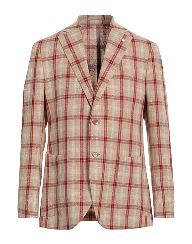 LUIGI BIANCHI Mantova Blazer Sand 50% Cotton, 50% Linen