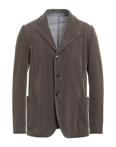 EMPORIO ARMANI Blazer Dark green 77% Polyester, 23% Elastane, Polyamide
