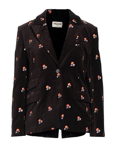 ZADIG&VOLTAIRE Blazer Dark brown 100% Cotton, Polyester