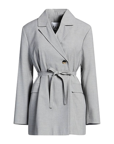 GANNI Blazer Grey 48% EcoVero™ viscose, 47% Recycled polyester, 5% Elastane