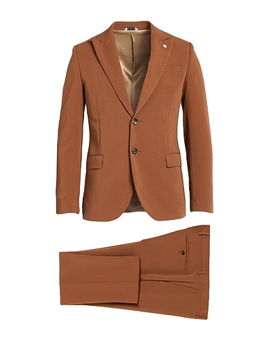 MANUEL RITZ Suits MARRONE 70% Polyester, 24% Viscose, 6% Elastane