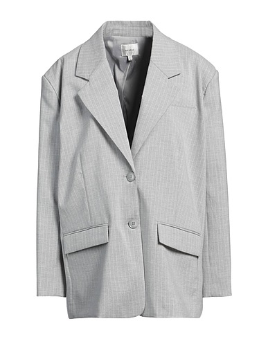 GESTUZ Blazer Light grey 64% Polyester, 34% Viscose, 2% Elastane