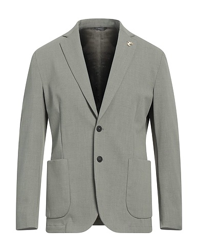 TOMBOLINI Blazer Military green 56% Cotton, 37% Polyamide, 7% Elastane