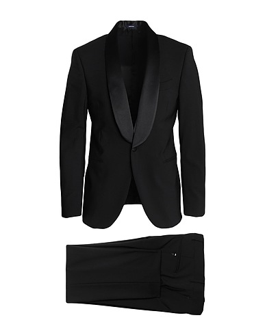 TOMBOLINI Suits Black 98% Virgin Wool, 2% Elastane