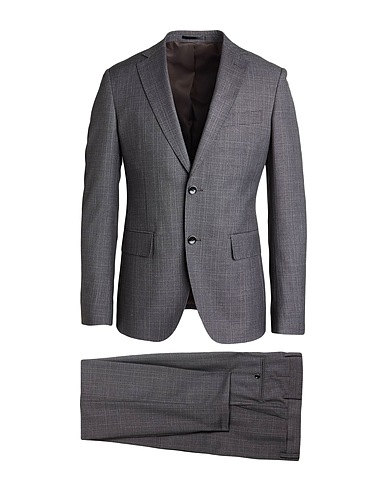 HERMAN & SONS スーツ 鉛色 ポリエステル 85% / レーヨン 15%