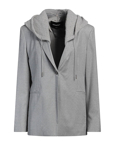 FABIANA FILIPPI Blazer Grey 94% Virgin Wool, 5% Polyamide, 1% Elastane, Mohair wool, Alpaca wool