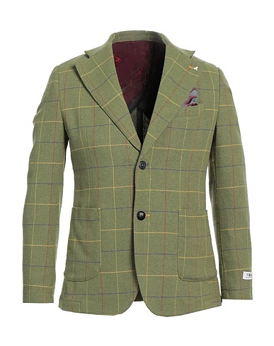 BERNA Blazer Light green 40% Cotton, 23% Acrylic, 22% Polyester, 10% Wool, 5% Other Fibres
