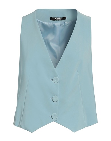 SISTE'S Vest Sky blue 89% Polyester, 11% Elastane
