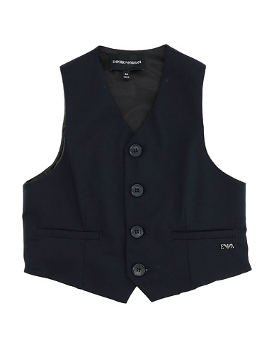 EMPORIO ARMANI Waistcoat Midnight blue 64% Polyester, 33% Viscose, 3% Elastane