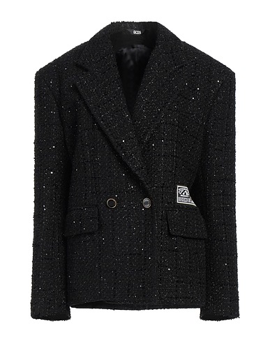 GCDS Blazer Black 44% Cotton, 30% Polyester, 16% Acrylic, 10% Polyamide