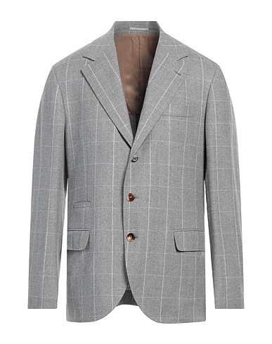 BRUNELLO CUCINELLI Blazer Grey 98% Wool, 2% Cashmere
