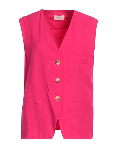 VICOLO Waistcoat Magenta 80% Viscose, 20% Linen