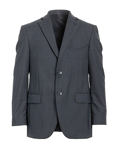 P&S PETER & SONS Blazer Slate blue 100% Virgin Wool