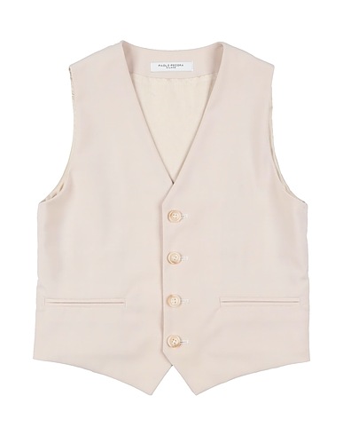 PAOLO PECORA Suit vest Beige 70% Polyamide, 28% Viscose, 2% Elastane