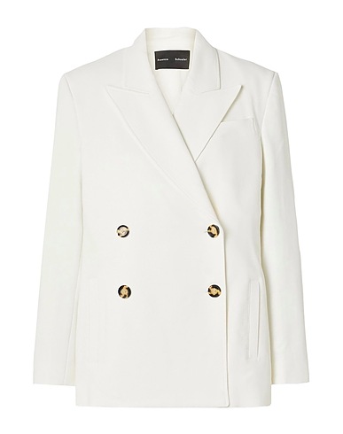 PROENZA SCHOULER Blazer White 52% Viscose, 44% Cotton, 4% Elastane