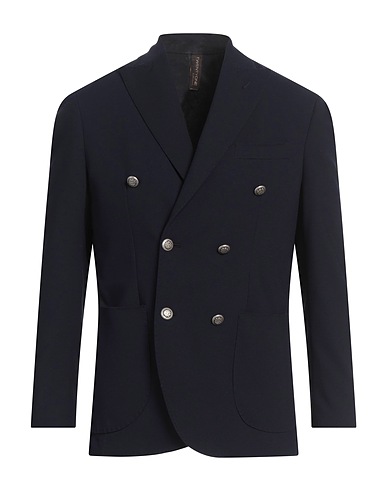 TWENTY-ONE by ANTONIO CARNEVALE Blazer Midnight blue 80% Polyester, 13% Viscose, 7% Elastane