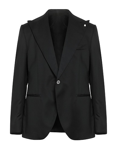 LUIGI BIANCHI Mantova Blazer Black 100% Wool