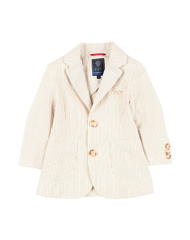 FAY Blazer Beige 100% Cotton, Polyester