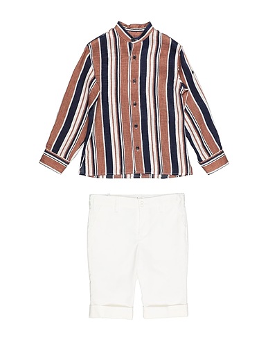COLORICHIARI Kids’ co-ord Khaki 88% Linen, 12% Polyamide