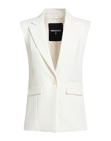 PATRIZIA PEPE Blazer White 92% Polyester, 8% Elastane