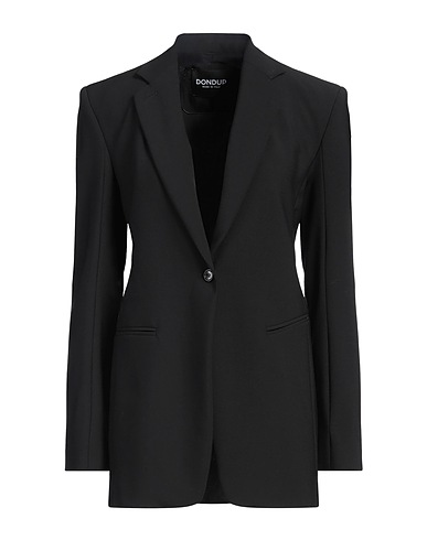 DONDUP Jackett Schwarz 53% Polyester, 43% Schurwolle, 4% Elastan
