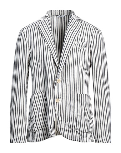 MANUEL RITZ Blazer Off white 50% Linen, 25% Cotton, 25% Polyester