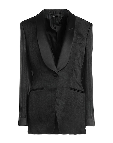 TOM FORD Blazer Black 94% Viscose, 6% Elastane, Silk