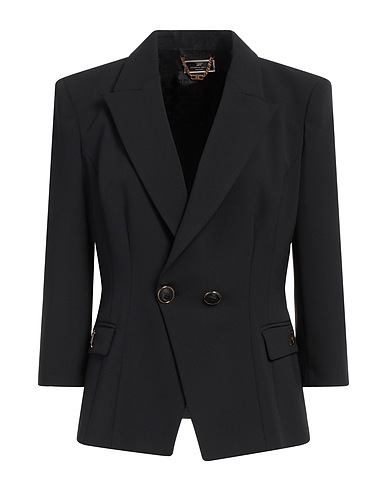 ELISABETTA FRANCHI Blazer Black 96% Polyester, 4% Elastane
