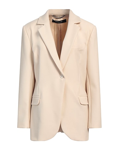 FEDERICA TOSI Blazer Beige 52% Polyester, 43% Virgin Wool, 5% Elastane, Acetate, Viscose