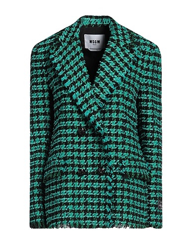MSGM Giacca Verde smeraldo 41% Cotone, 32% Acrilico, 22% Poliestere, 3% Lana, 2% Altre Fibre
