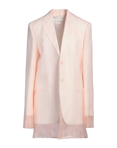 SPORTMAX Blazer Light pink 100% Silk, Cotton, Linen