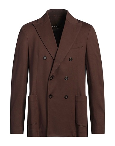 CIRCOLO 1901 Blazer Dark brown 97% Cotton, 3% Elastane