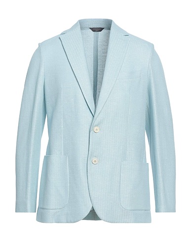 CIRCOLO 1901 Blazer Sky blue 58% Cotton, 42% Linen