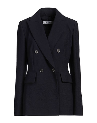 MAX MARA Blazer Midnight blue 96% Virgin Wool, 3% Polyamide, 1% Elastane