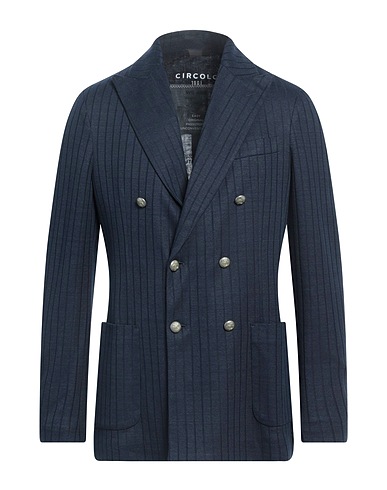 CIRCOLO 1901 Blazer Navy blue 74% Linen, 26% Cotton
