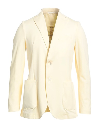 CIRCOLO 1901 Blazer Pastel yellow 97% Cotton, 3% Elastane