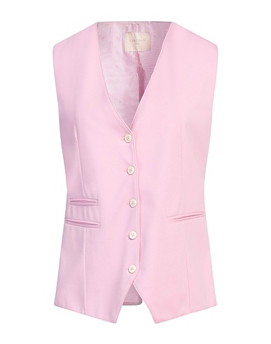 CIRCOLO 1901 Waistcoat Pink 97% Cotton, 3% Elastane
