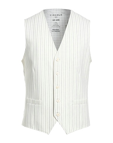 CIRCOLO 1901 Waistcoat Cream 97% Cotton, 3% Elastane
