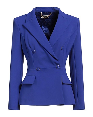 ELISABETTA FRANCHI Blazer Bright blue 96% Polyester, 4% Elastane
