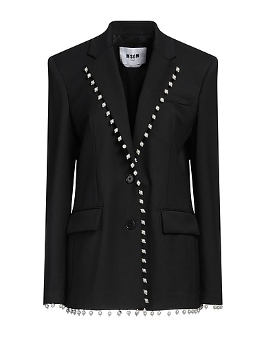 MSGM Blazer Black 97% Virgin Wool, 3% Elastane