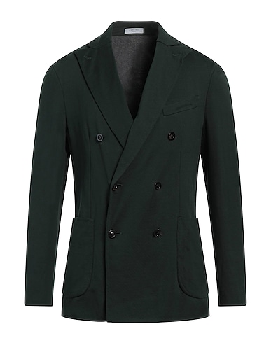 BOGLIOLI Blazer Dark green 98% Cotton, 2% Elastane