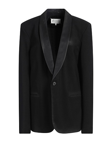 MAISON MARGIELA Blazer Black 100% Wool, Viscose