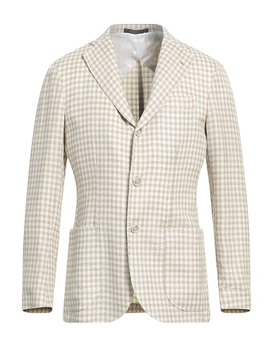 BARBA Napoli Blazer Beige 32% Virgin Wool, 24% Silk, 24% Linen, 20% Cotton
