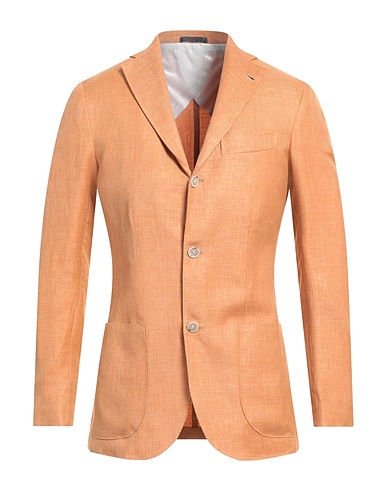 BARBA Napoli Blazer Orange 52% Linen, 41% Virgin Wool, 7% Silk