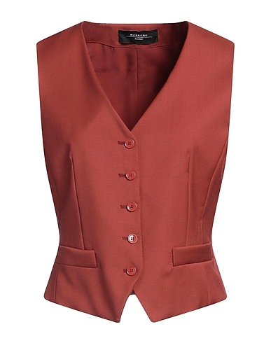 WEEKEND MAX MARA Gilet Mattone 100% Lana Vergine